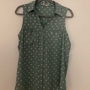 Polka dot tank top blouse